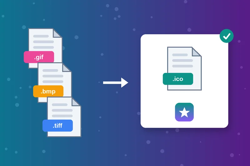 convert image to ICO from GIF, BMP or TIFF