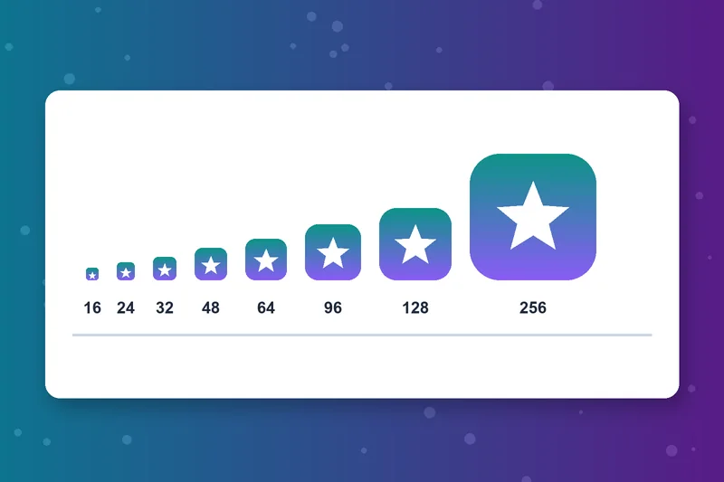 ICO file converter size options from 16x16 to 256x256