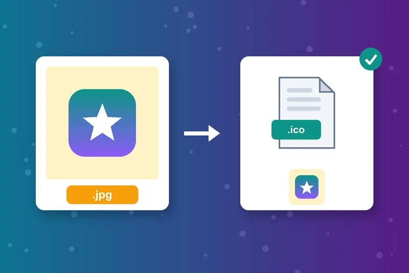 JPG to ICO converter with a square logo