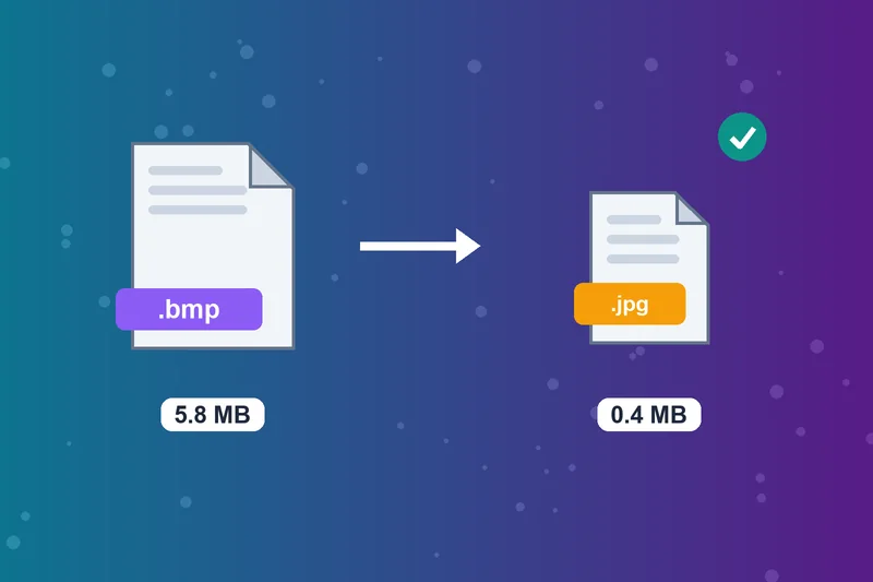 Convertisseur BMP en JPG réduisant la taille du fichier