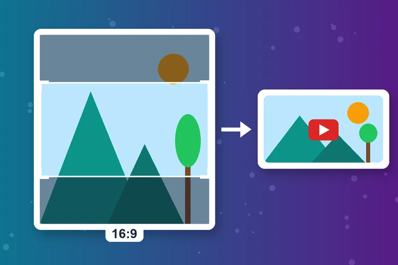 YouTube küçük resmi için 16:9 görsel kırpma