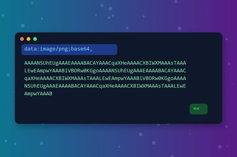 سلسلة Base64 لصورة مع بادئة data URI