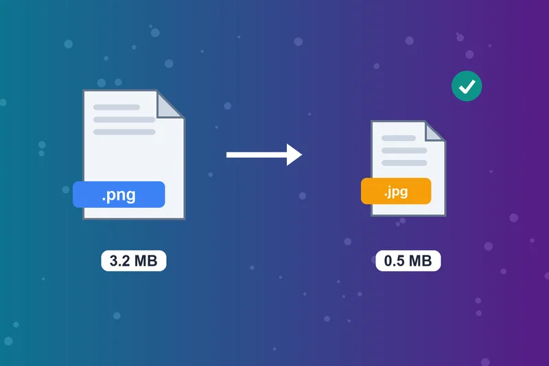 Passer un PNG en JPG pour réduire la taille du fichier