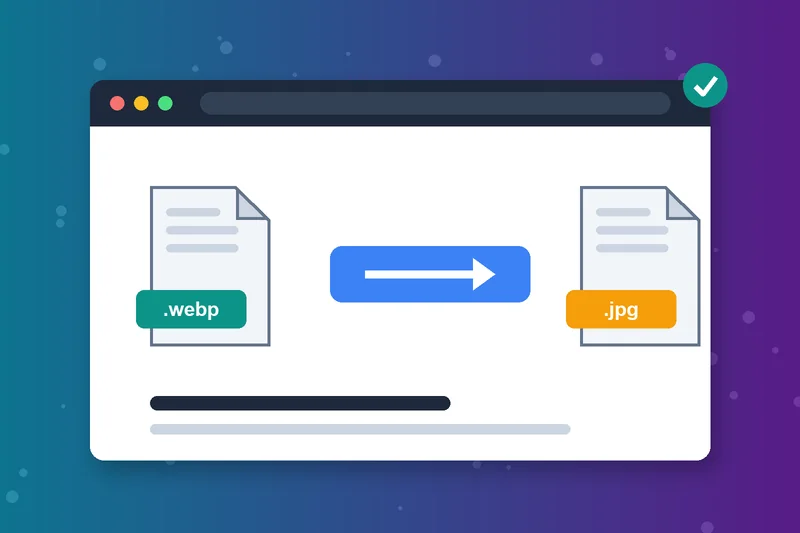 File WebP convertito in JPG nel browser