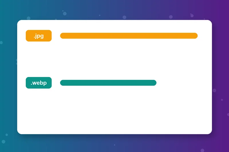 Confronto delle dimensioni dei file WebP e JPG
