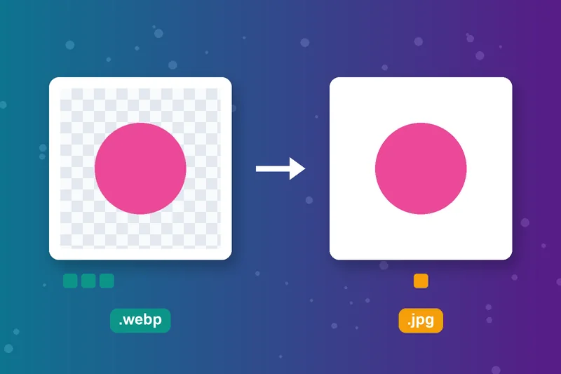 Formato WebP in JPG con trasparenza rimossa